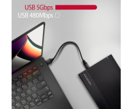 Axagon EE35-GTR USB-C 5Gbps RIBBED box 3,5" - 1485443 - zdjęcie 8